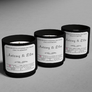 Gepersonaliseerde Verloving Kaarsgeschenken voor P Vierkante Sticker