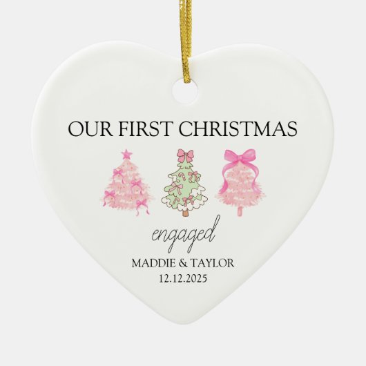 Gepersonaliseerde Verloving Ornament Verloving Gif (Voorkant)