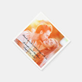Gepersonaliseerde Verlovingen fotopapier servetten (Hoek)