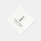 Gepersonaliseerde verlovingsfeest trouwpapier servet (Hoek)