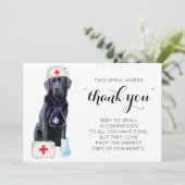 Gepersonaliseerde Verpleegkunde Schattige Dank u V Feestdagenkaart (Staand voorkant)