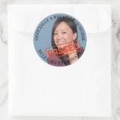 Gepersonaliseerde verpleegkundige 3 inch geslaagd  ronde sticker (Tas)