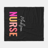 Gepersonaliseerde verpleegkundige Afstuderen kleur Fleece Deken (Voorkant (Horizontaal))