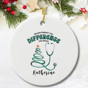 Gepersonaliseerde Verpleegkundige Arts Medisch Per Keramisch Ornament