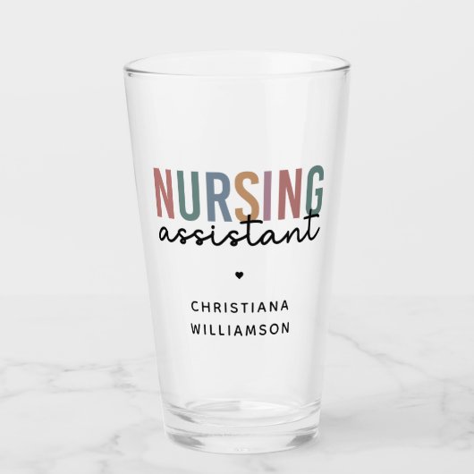 Gepersonaliseerde verpleegkundige assistent glas (Voorkant)