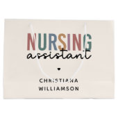 Gepersonaliseerde verpleegkundige assistent groot cadeauzakje (Achterkant)