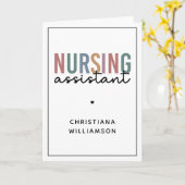 Gepersonaliseerde verpleegkundige assistent kaart (Gele Bloem)