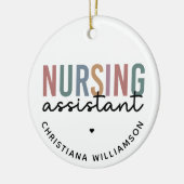 Gepersonaliseerde verpleegkundige assistent keramisch ornament (Links)