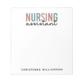 Gepersonaliseerde verpleegkundige assistent notitieblok (Voorkant)