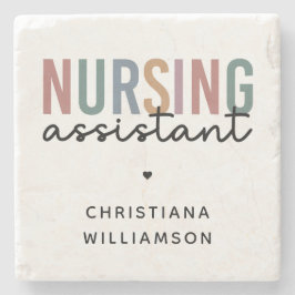 Gepersonaliseerde verpleegkundige assistent stenen onderzetter