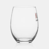 Gepersonaliseerde verpleegkundige assistent wijnglas zonder voet (Rechts)