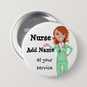 Gepersonaliseerde verpleegkundige Button (Voorkant /achterkant)