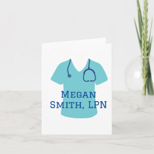 Gepersonaliseerde Verpleegkundige / Doctor Scrubs  Kaart