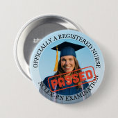 Gepersonaliseerde verpleegkundige geslaagd voor NC Ronde Button 7,6 Cm (Voorkant /achterkant)
