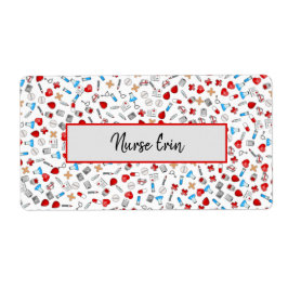 Gepersonaliseerde verpleegkundige, medische en gez etiket