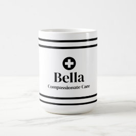 Gepersonaliseerde verpleegkundige naam koffiemok