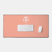 Gepersonaliseerde verpleegkundige Oranje perzik me Bureaumat (Keyboard & Muis)