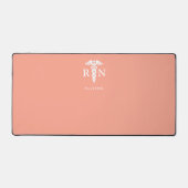 Gepersonaliseerde verpleegkundige Oranje perzik me Bureaumat (Voorkant)