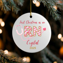 Gepersonaliseerde Verpleegkundige Ornament 2025, C