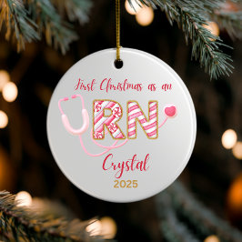 Gepersonaliseerde Verpleegkundige Ornament 2025, C