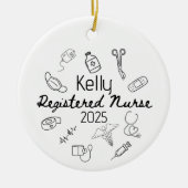Gepersonaliseerde Verpleegkundige Ornament 2025, C (Voorkant)