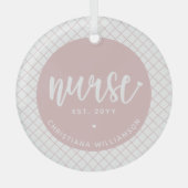 Gepersonaliseerde Verpleegkundige RN afstuderen El Glas Ornament (Voorkant)