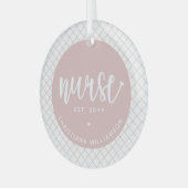 Gepersonaliseerde Verpleegkundige RN afstuderen El Glas Ornament (Voorkant links)