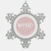 Gepersonaliseerde Verpleegkundige RN afstuderen El Tin Sneeuwvlok Ornament (Voorkant)