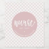 Gepersonaliseerde Verpleegkundige RN afstuderen El Wijn Etiket (Enkel label)