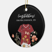 Gepersonaliseerde Verpleegkundige RN LPN NP Maroon Keramisch Ornament (Links)