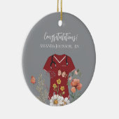 Gepersonaliseerde Verpleegkundige RN LPN NP Maroon Keramisch Ornament (Rechts)