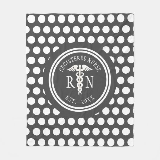 Gepersonaliseerde verpleegkundige RN Medische Cadu Fleece Deken (Voorkant)