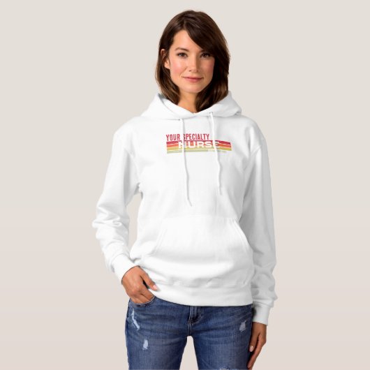 Gepersonaliseerde verpleegkundige Specialty Afstud Hoodie (Voorkant volledig)