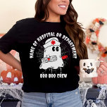 Gepersonaliseerde verpleegster Boo Boo Crew Matchi T-shirt<br><div class="desc">Introductie van onze gepersonaliseerde verpleegster Boo Boo Crew Matching Custom T-Shirt, de perfecte aanvulling op je Halloween-garderobe voor een leuke en griezelige draai aan je verpleegkleding. Dit shirt, ideaal voor groepskostuums, heeft een charmant spookontwerp op maat voor de Boo Boo Crew, waardoor het een heerlijke en humoristische keuze is voor...</div>