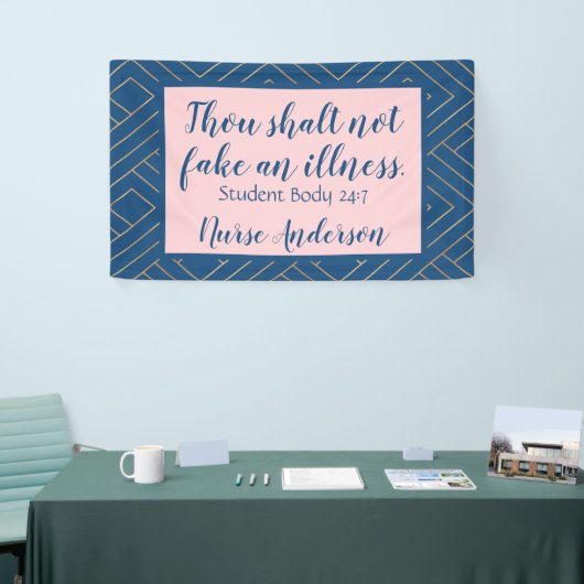 Gepersonaliseerde verpleegster; Gij zult geen ziek Spandoek (Beurs)