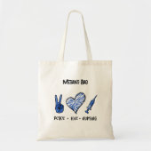 Gepersonaliseerde Verpleegster Tas-Peace, Liefde,  Tote Bag (Voorkant)