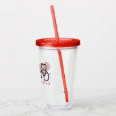 Gepersonaliseerde verpleging acryl drinkbeker (Links)