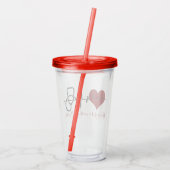 Gepersonaliseerde verpleging acryl drinkbeker (Achterkant)