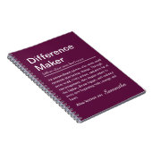 Gepersonaliseerde Verschil Maker Definitie Notitieboek (Rechterzijde)