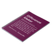 Gepersonaliseerde Verschil Maker Definitie Notitieboek (Linkerzijde)