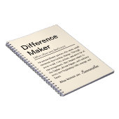 Gepersonaliseerde Verschil Maker Definitie Notitieboek (Rechterzijde)