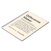 Gepersonaliseerde Verschil Maker Definitie Notitieboek (Linkerzijde)