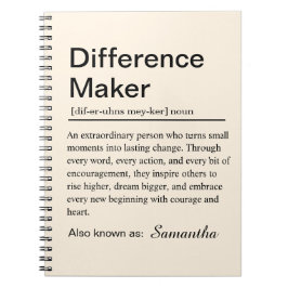 Gepersonaliseerde Verschil Maker Definitie Notitieboek