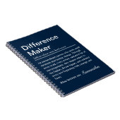 Gepersonaliseerde Verschil Maker Definitie Notitieboek (Rechterzijde)