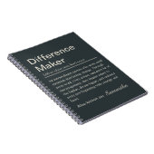 Gepersonaliseerde Verschil Maker Definitie Notitieboek (Rechterzijde)