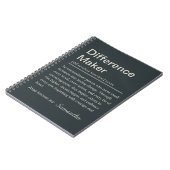 Gepersonaliseerde Verschil Maker Definitie Notitieboek (Linkerzijde)