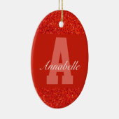 Gepersonaliseerde versierde typografienaam keramisch ornament (Rechts)