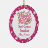 Gepersonaliseerde versierde versiering van docent  keramisch ornament (Rechts)