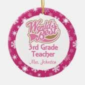 Gepersonaliseerde versierde versiering van docent  keramisch ornament (Voorkant)