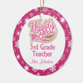 Gepersonaliseerde versierde versiering van docent  keramisch ornament (Links)